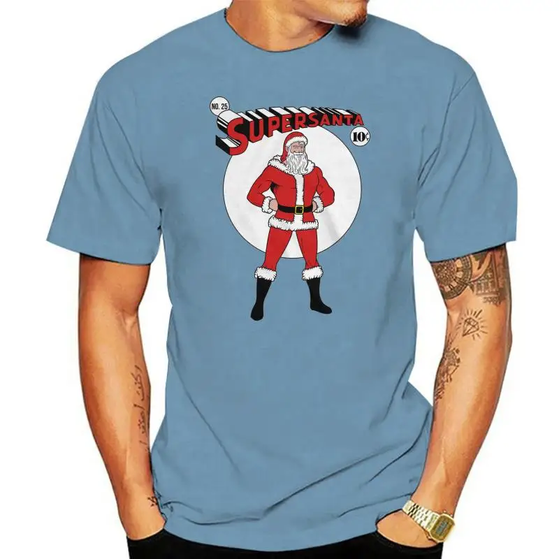 

Суперфутболка с Санта. Удобная футболка из 100% хлопка. Новая мужская футболка с рождественским Санта Клаусом, Санта-Клаус, Санта-Ник, мужская ...
