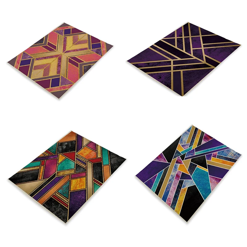 

Colorful Square Plaid Placemat Bowl Table Mats for Dining Table Dinning Table Decoration Placemat Kitchen Table Table Mat Modern