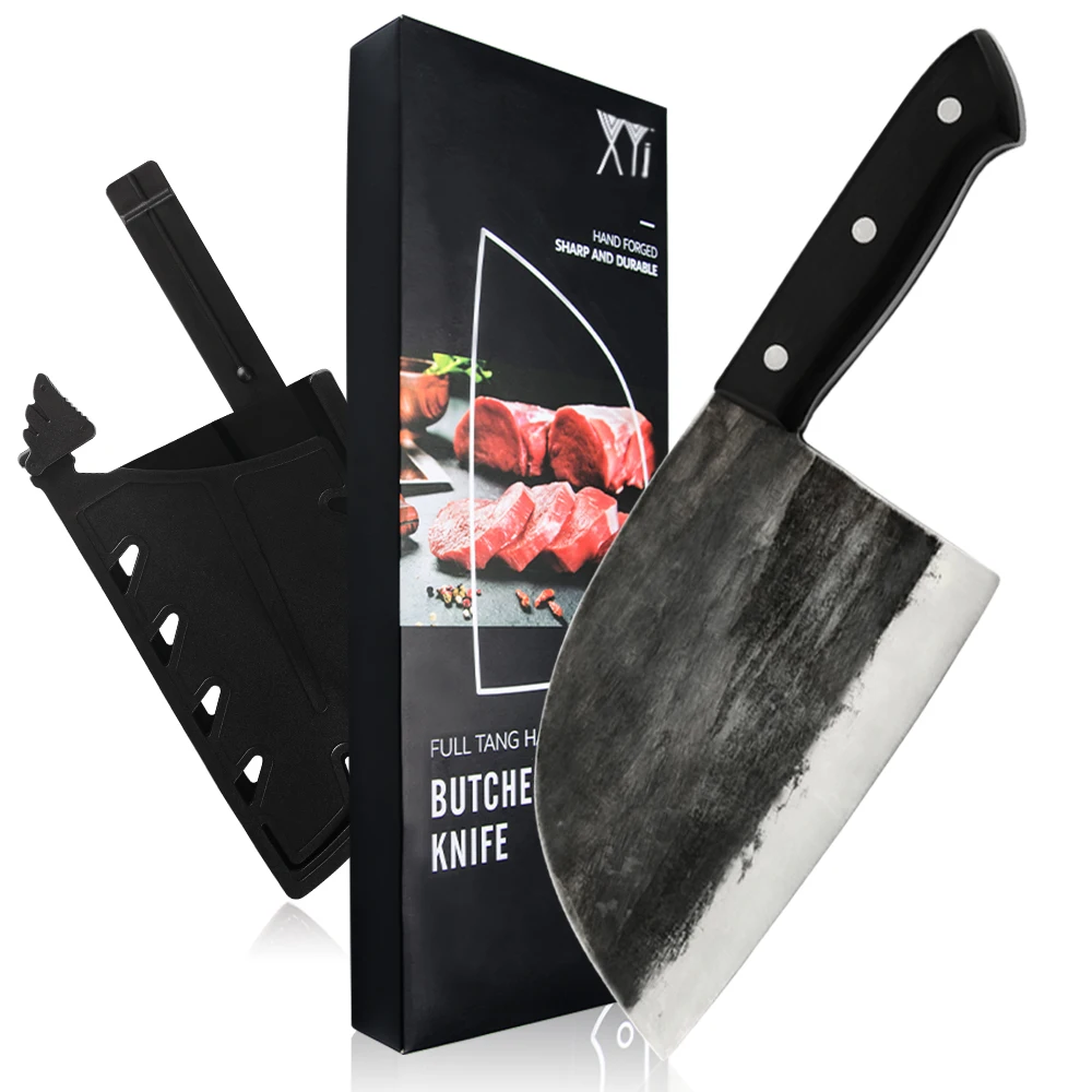 

Профессиональный нож мясника, ножи из нержавеющей стали 7 дюймов, кухонные столовые приборы, мясницкий нож, нож для нарезки овощей, кованый н...