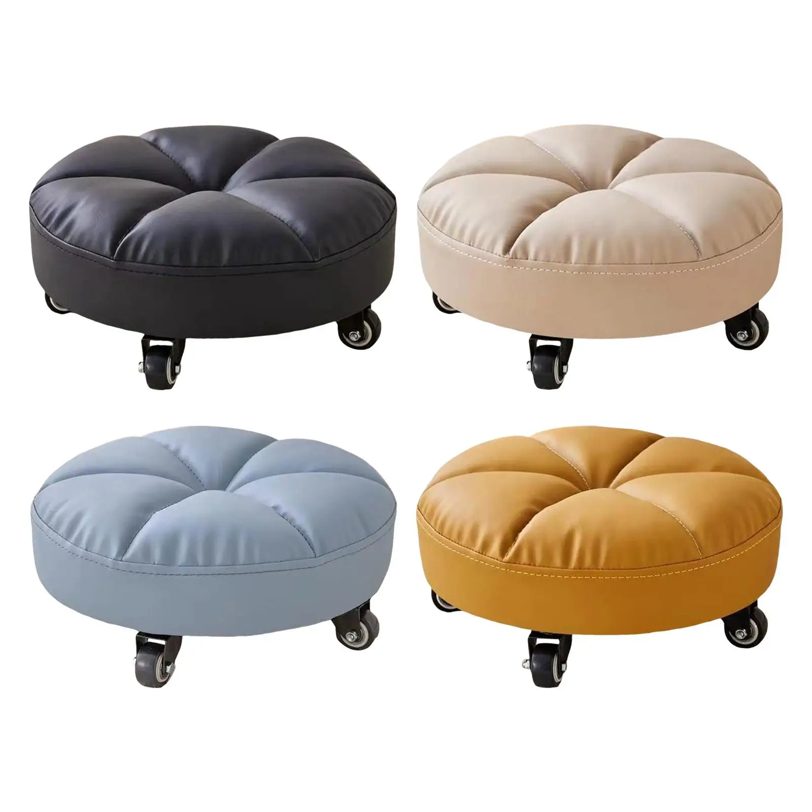 Furniture Gift Low Roller Seat Stool For Salon Office Home Garage Adult