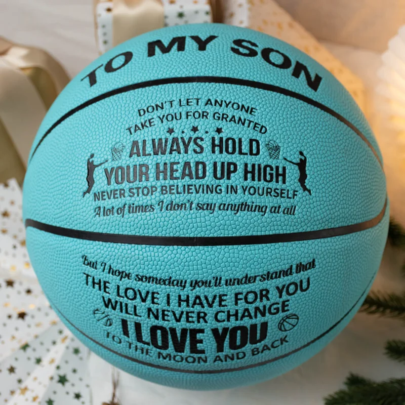 

[Флэш-Сделка] «моему сыну... Баскетбольный мяч с гравировкой «Я тебя люблю» для сына, подарок для детей [в наличии в США]