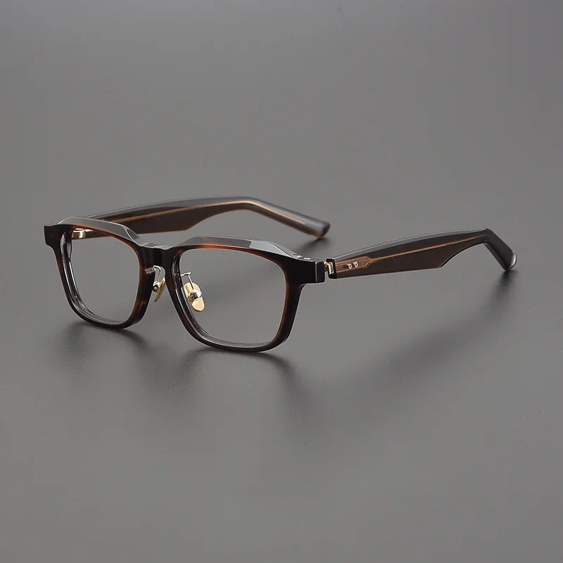 Утолщенные оптические оправы Ретро ацетатные квадратные мужские роскошные