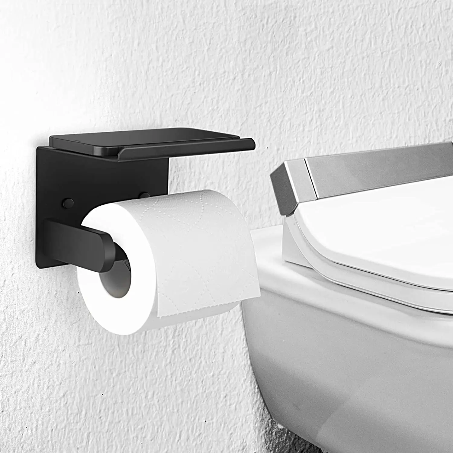 

Screw or self-adhesive toilet paper holder wall hanging, SUS304 bathroom toilet paper holder, bathroom toilet paper roll holder