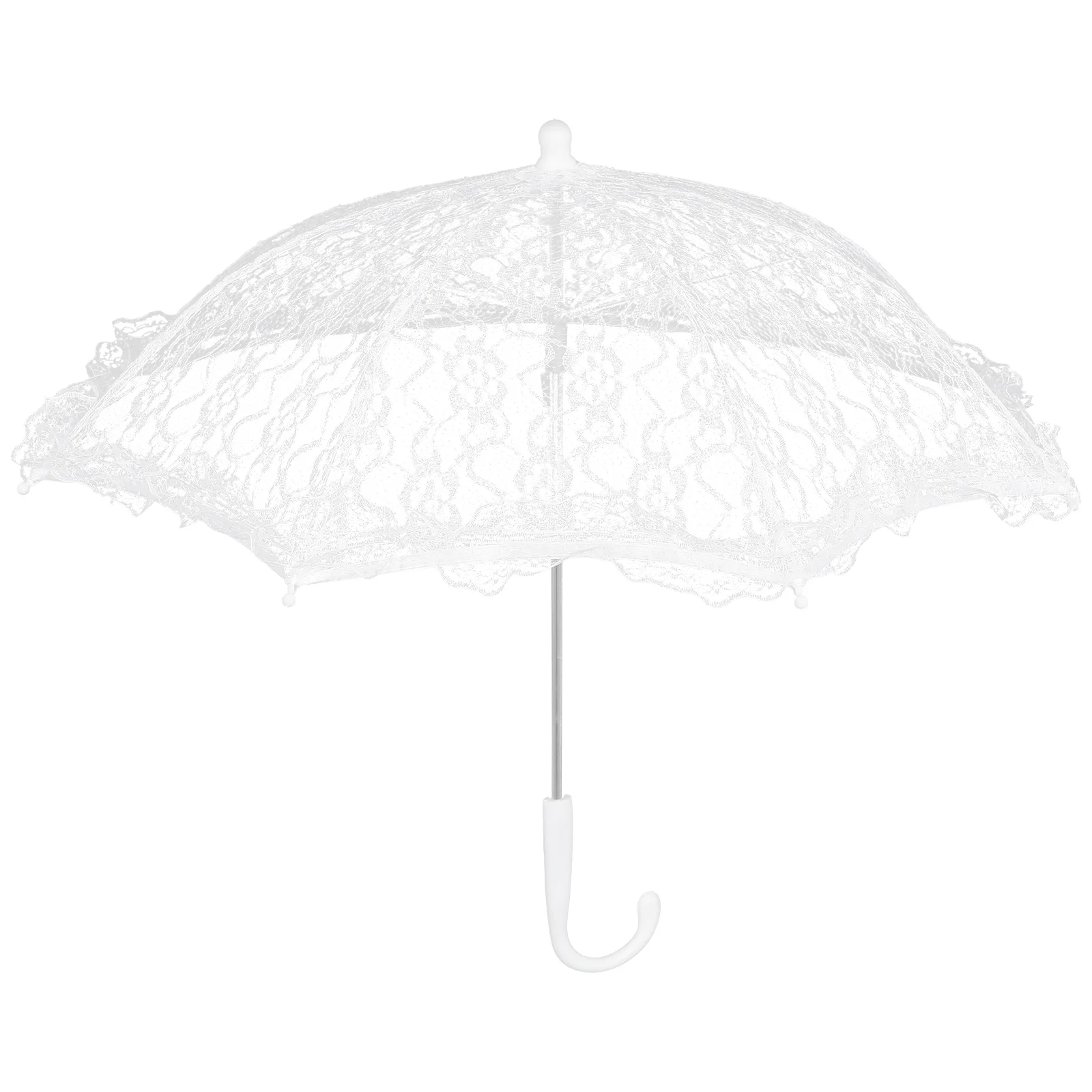 

Umbrella Girls Bride Accessory Parasol Bridal Veil Lace Umbrellas Flower Shaped Elegant Wedding Scene Decor Decorative Supply