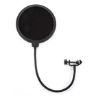 Прочный двухслойный экран с защитой от ветра для студии, экран с защитой от ветра для записи звука, микрофон, маска с фильтром, двухслойный экран, Гибкий микрофон