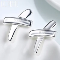doteffil 925 sterling silver x stud earrings for woman wedding engagement fashion party charm jewelry