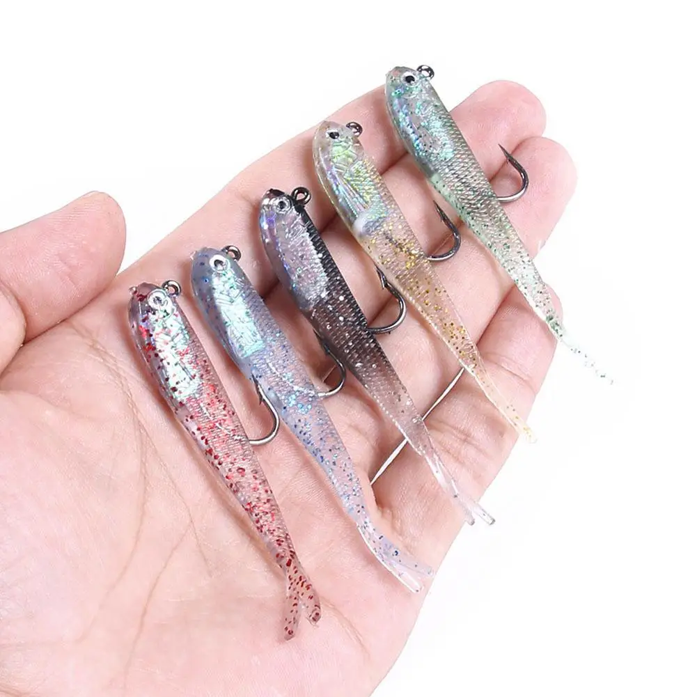 

YFASHION 7cm/5.5g Soft Bait Luminous 3d Eyes Artificial Fishing Lure With Hook Suitable For Perch Seawater Freshwater