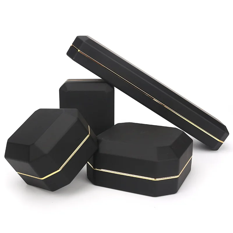 Large LED Light Jewellery Set Box Plastic Pearl Earring Necklace Jewelry Gift Storage Case with Lacquer Finish