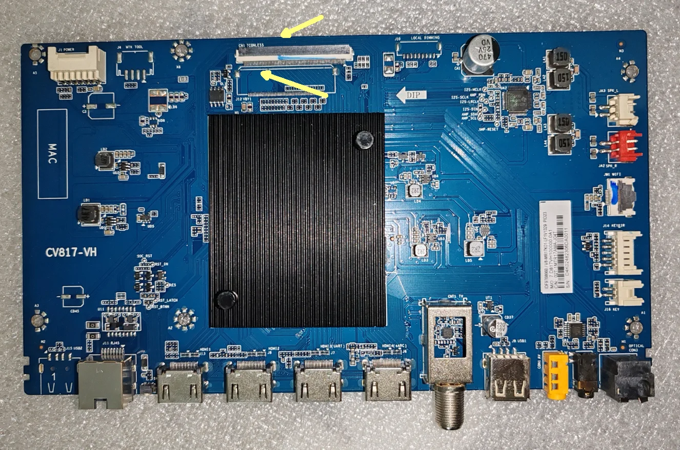 CV817-VH IDF 976866 Б ДМА 7512423 Материнская плата светодиодного телевизора протестирована