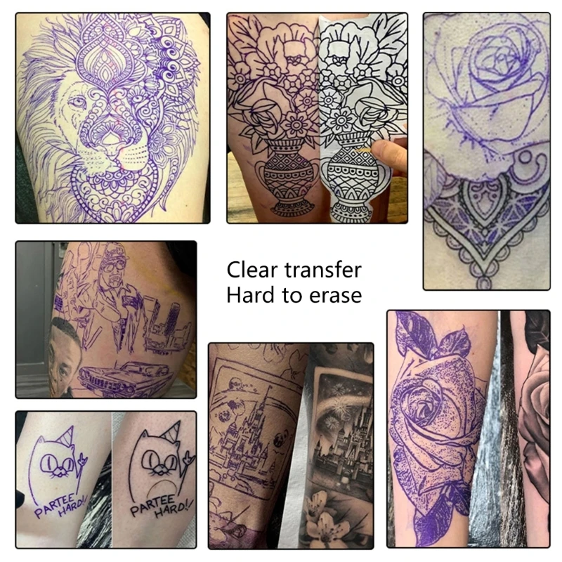 

Tattoo Transfer Paper Copy Carbon Tracing Paper Thermal Transfer Papier Tattoo Copier Stencil Accessories 15/100 Sheets