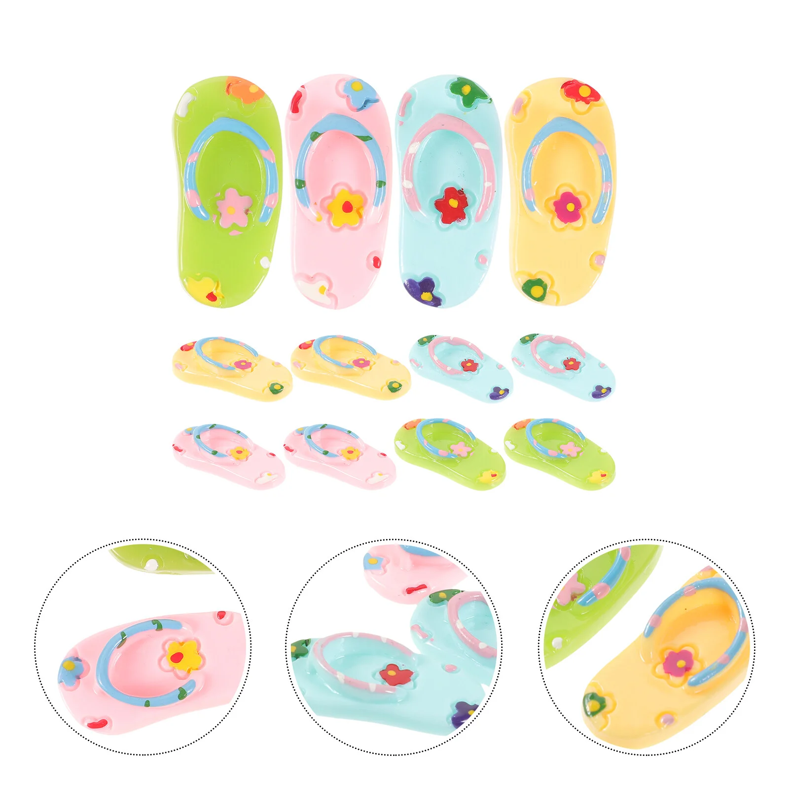 12 Pcs Accessories Kid Slippers Charms Jewelry Making Cartoon DIY Decorate Earring Resin Crafts Child