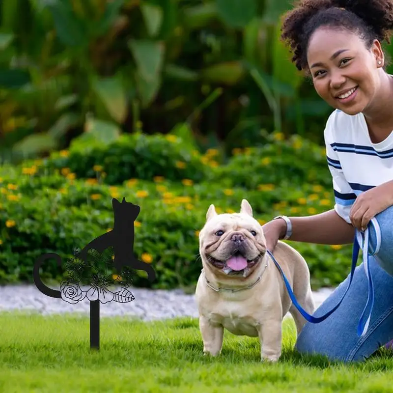 Металлическая Статуя для кошек и сада статуя животного садовые уличные статуи с