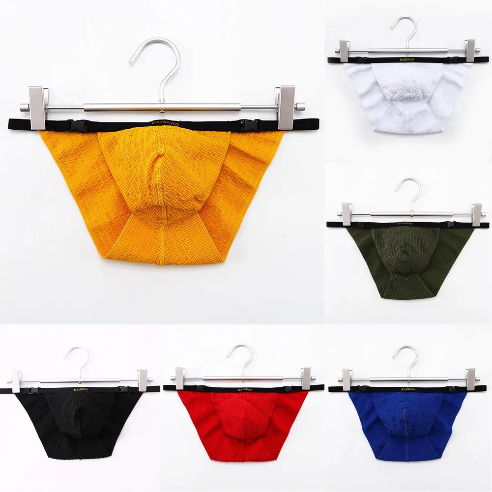 

Men Sexy Bulge Pouch Brief Soft Underwear Breathable Underpant Low Rise Buckle Panties Comfortable Bikinis Trunks Lingeries
