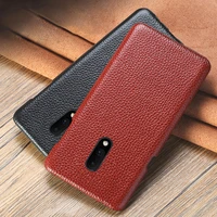 genuine leather phone case for oneplus 7 7t pro 6 6t case for 7pro 3 3t 5 5t cowhide litchi texture back cover