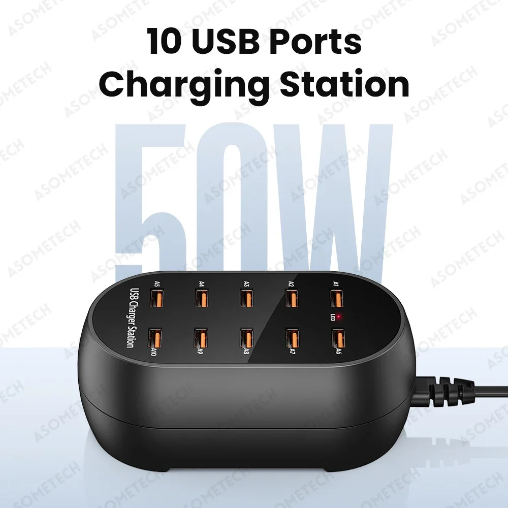 Настольная зарядная станция 140W GaN 5 портов USB Беспроводное зарядное устройство
