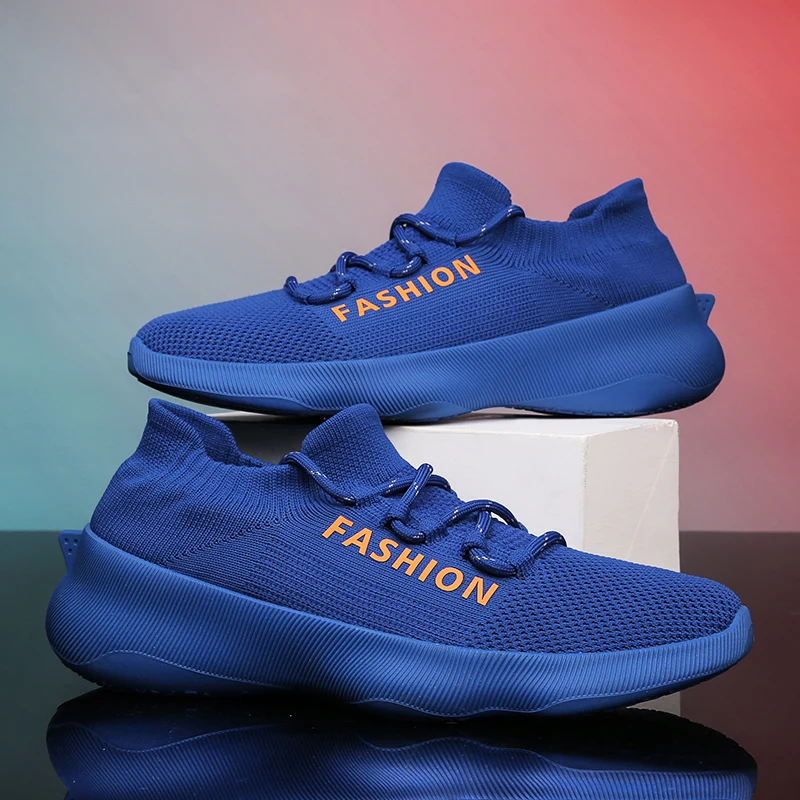 Sock Shoes for Men Sneakers Lightweight Walking Tennis Athletic Running Sports Shoes Men Fashion Solid Color Walking Footwear