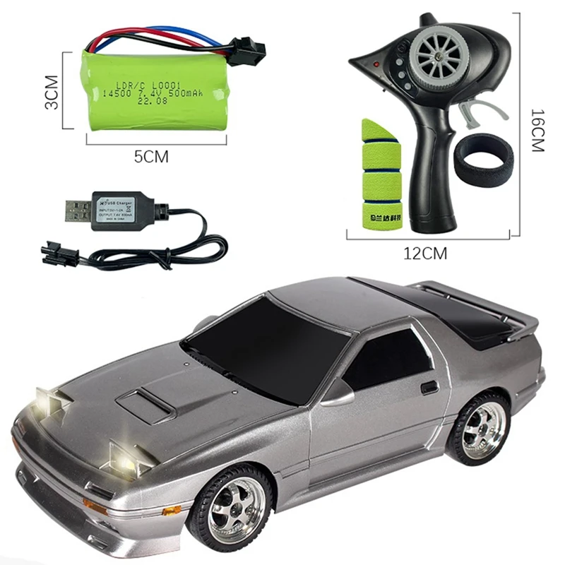 Для LDRC LD1802 1/18 RC Drift Car 2.4G со светодиодными фонарями Перезаряжаемый гоночный