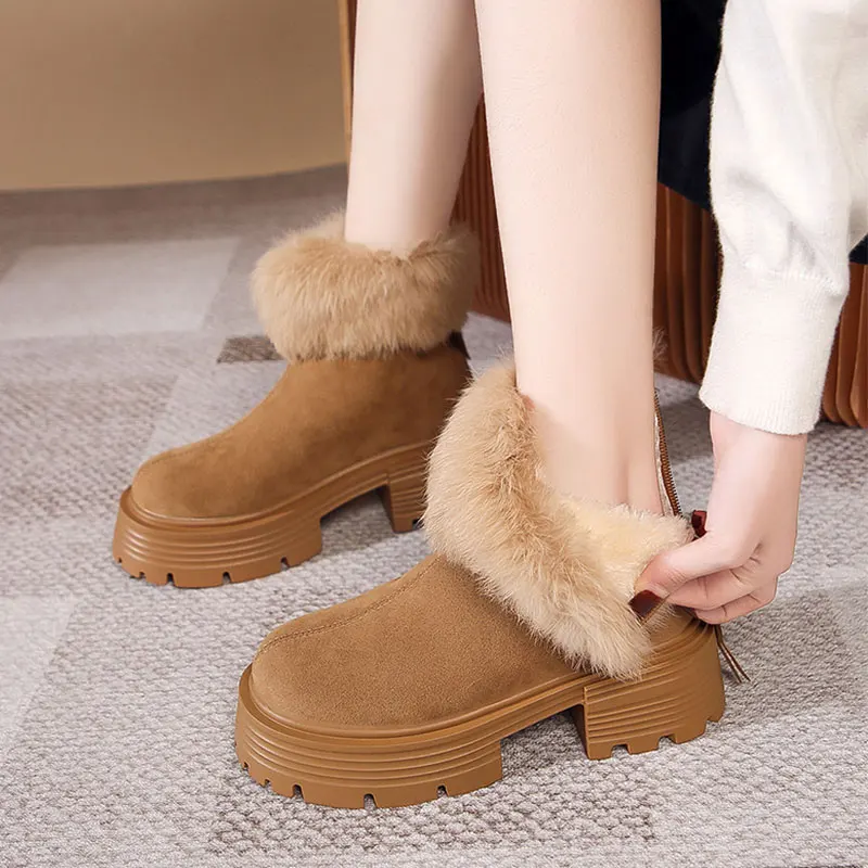 

Женские ботинки на молнии, с круглым носком, на плоской подошве