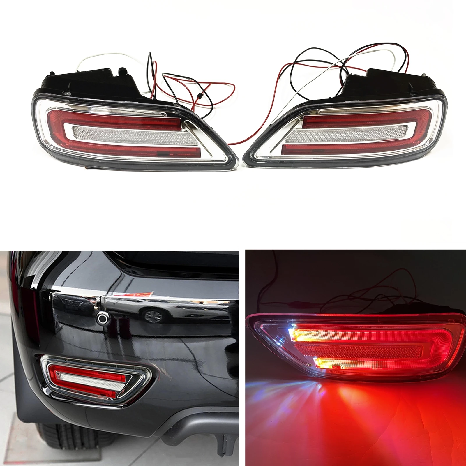 

Car Rear Bumper LED Fog Light For Nissan Patrol Y62 2010-2017 Tail Brake Signal Indicator Taillight Foglamp Lamp Bulb Stoplight