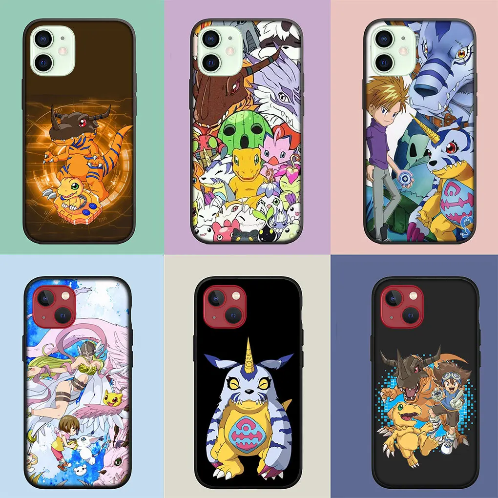 Digimon Adventure Digital Monster Cover Case for Apple iPhone 16 15 14 13 12 11 Pro Max 6 6S Plus + SE 15+ 16+ Casing