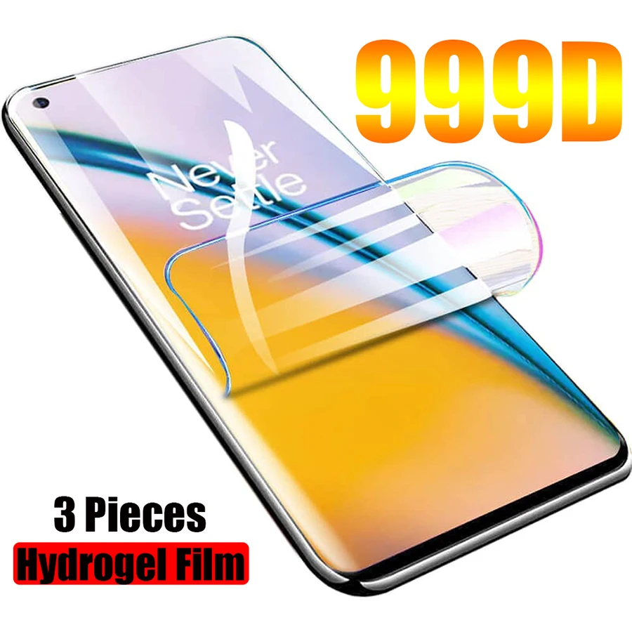 3PCS Hydrogel Film For OnePLus 7T 6T 5T 8T 10 Pro Full Cover Soft TPU Screen Protector For OnePLus 7 6 5 8 9 9R Nord Not Glass