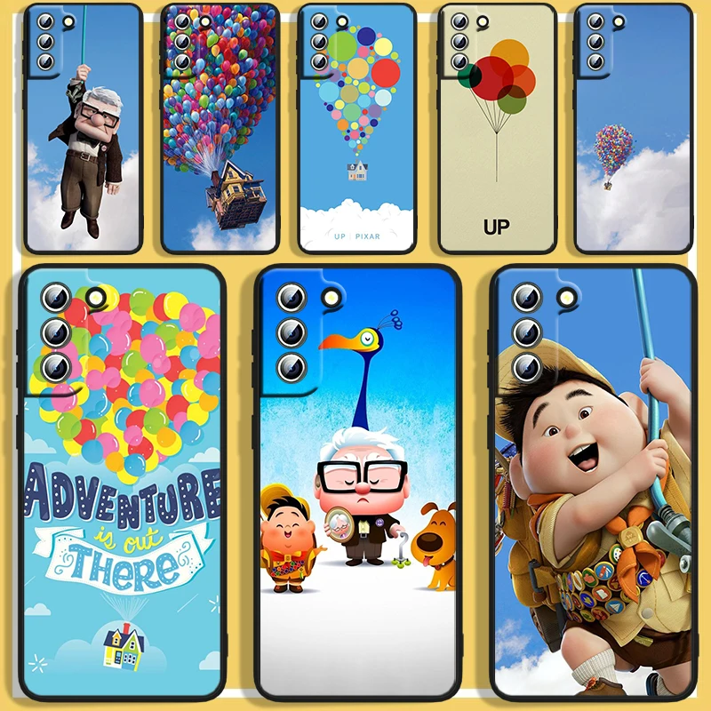 

Disney UP Animation Phone Case For Samsung S8 S9 S10 S20 S21 S22 Plus 4G S10e 5G Lite Ultra FE Black Iuxury Silicone Back Soft
