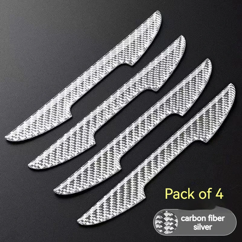 4 шт., защитная лента для края двери автомобиля, защита от столкновений, наклейки из углеродного волокна, защитная лента для кузова, декоративная палочка для защиты от царапин