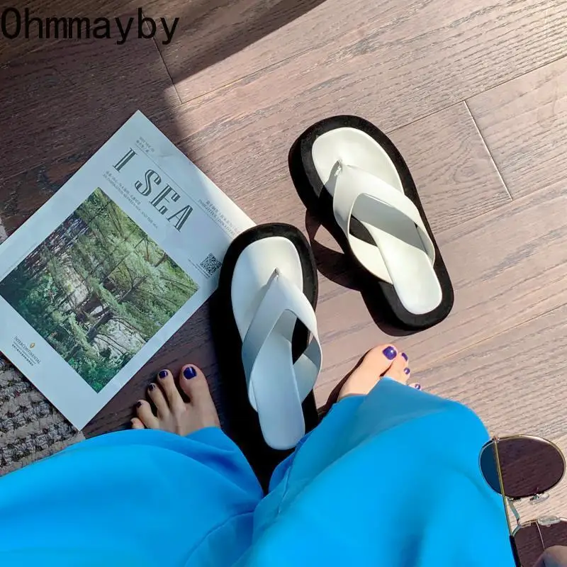 

Platform Slippers 2022 Fashion Women Casual Clip Toe Sandals Slide Slip On Beach Flip Flops Sandalias Mujer