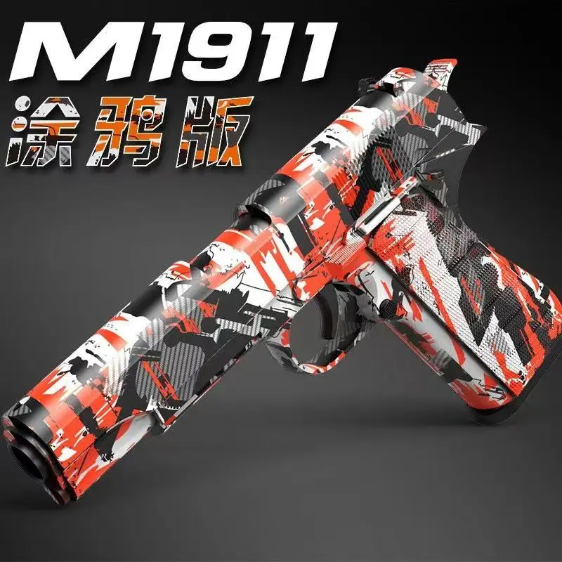 

Graffiti M1911 Shell Ejection Airsoft Pistol Soft Bullet Blaster G17 Toys Gun Weapon Model Foam Darts Air Gun For Children Gifts