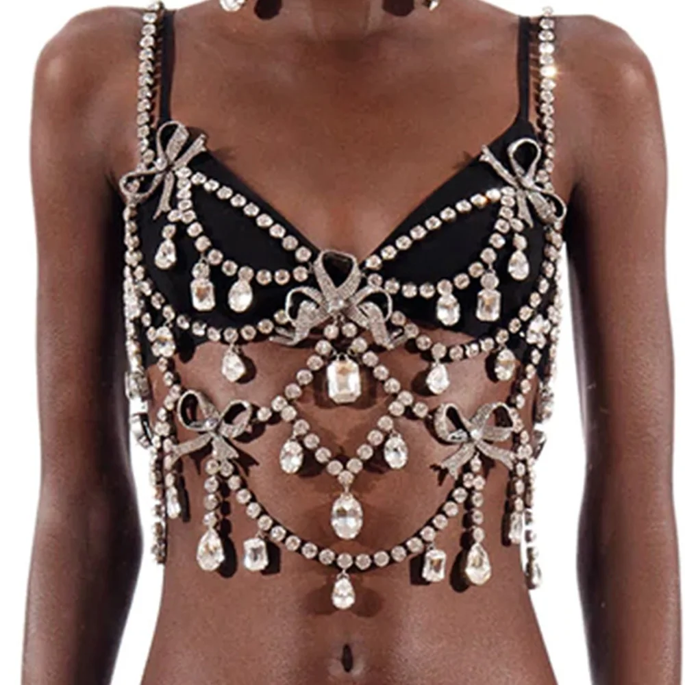 Подвеска Stonefans преувеличенное нижнее белье с большими кристаллами нагрудная