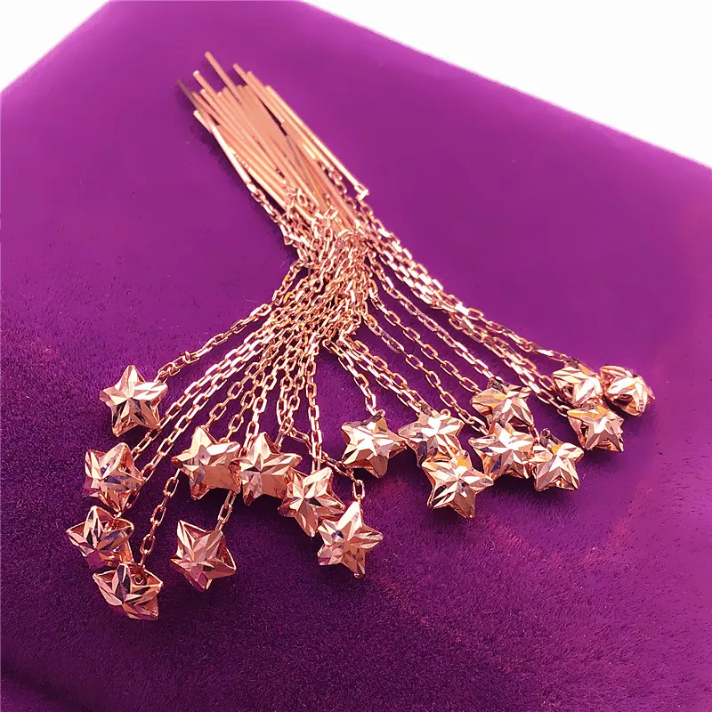 

Женские серьги со звездами из розового золота 585 пробы