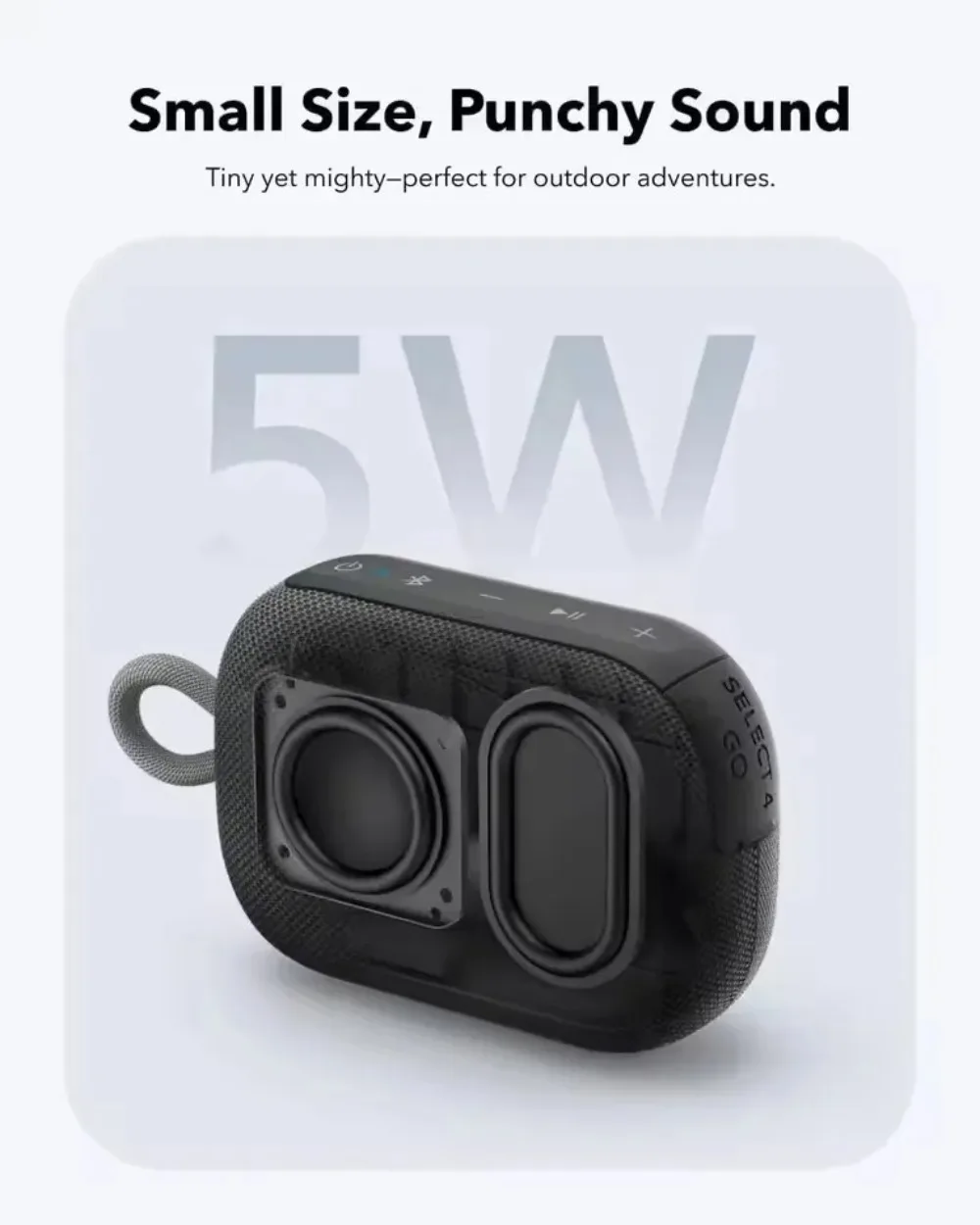 Фото Портативная Bluetooth-колонка Soundcore Select 4 Go от Anker, водонепроницаемая по стандарту IP67, миниатюрная беспроводная колонка для душа и улицы с TWS и усиленными басами №4