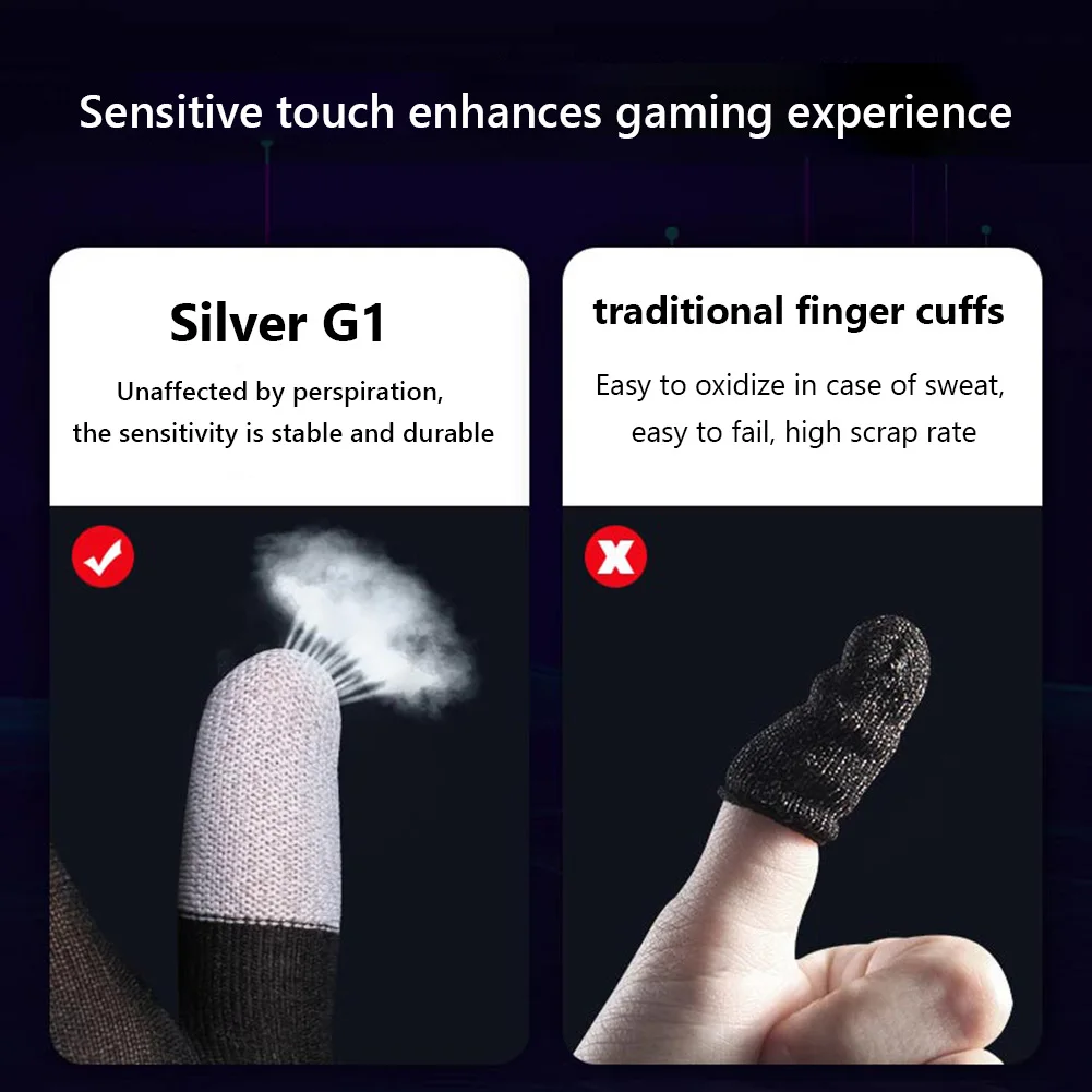 1 пара игровых перчаток с рукавами для пальцев противоскользящие перчатки