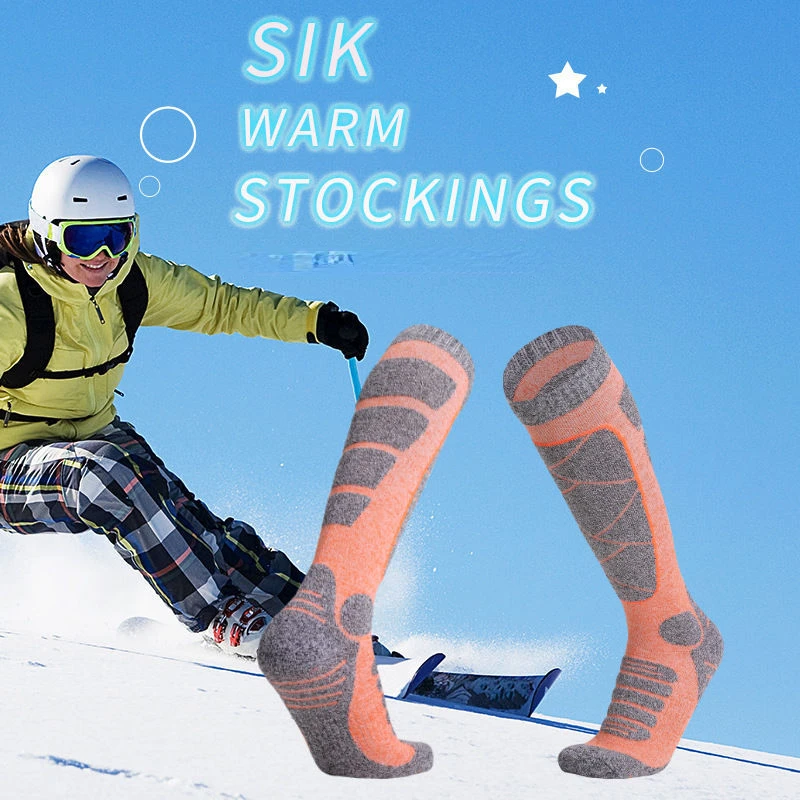 Ski socks outdoor sports  autumn and winter thickened terry snow  men keep warm high help breathable speed dry sock