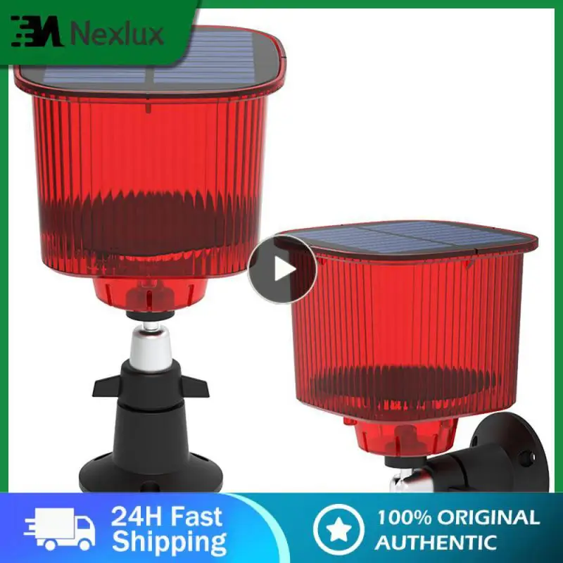 

5/8/10PCS Red Led Laser Strobe Wild Animals Alarm Siren Solar Deterrent Device For Home Security Alarm Light
