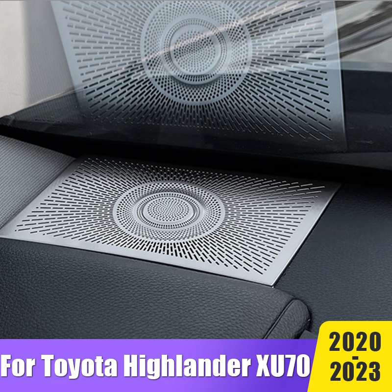 

Audio Speaker Dashboard Horn Cover Stickers Trims For Toyota Highlander Kluger XU70 2020 2021 2022 2023 Car Styling Accessories