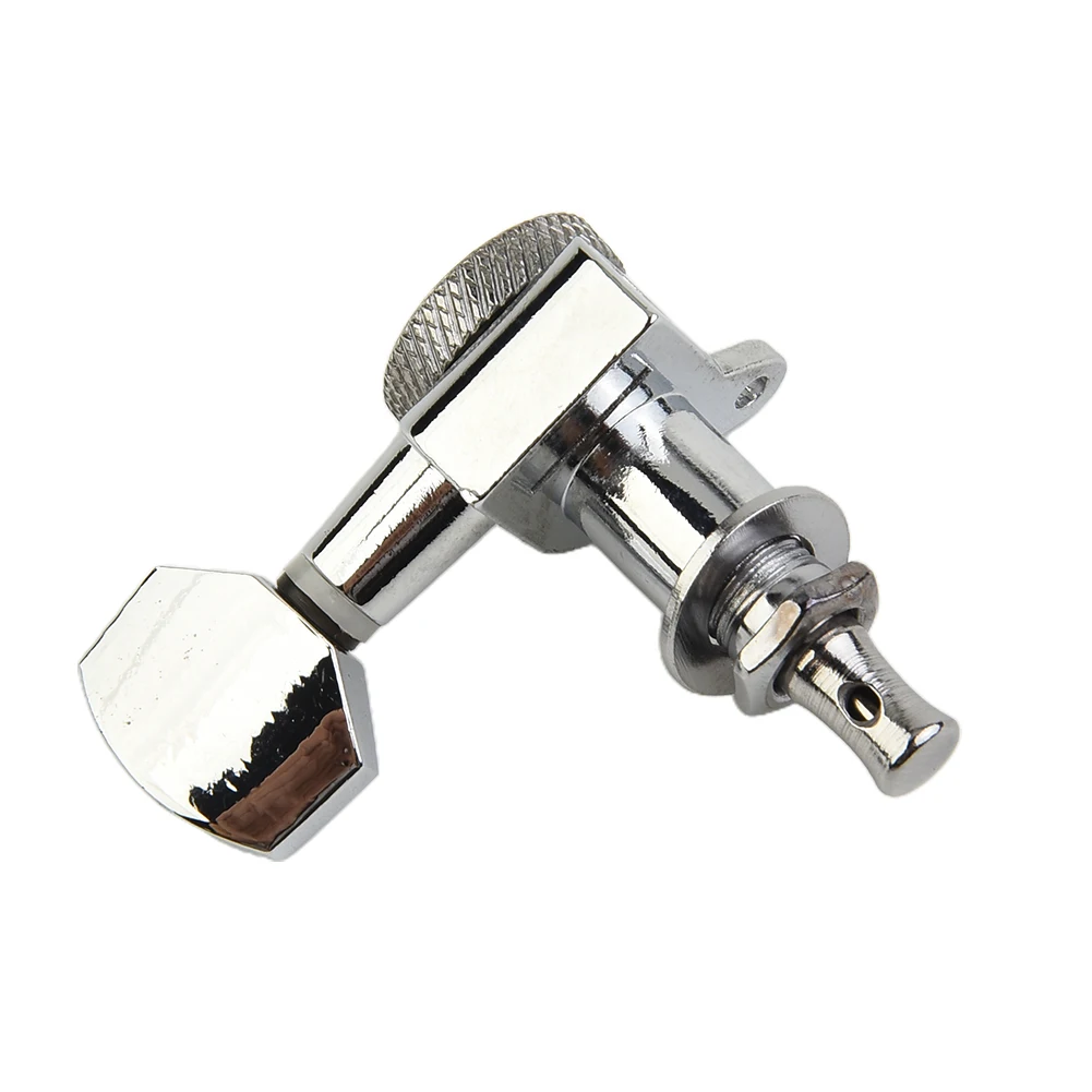 

Right Guitar Tuners Pegs Machine Head Replacement Chrome 6 Inline Tuning Brand New Practical Durable Universal