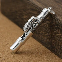 new s990 sterling silver personalized creative whistle pendant essential equipment outdoor survival whistle