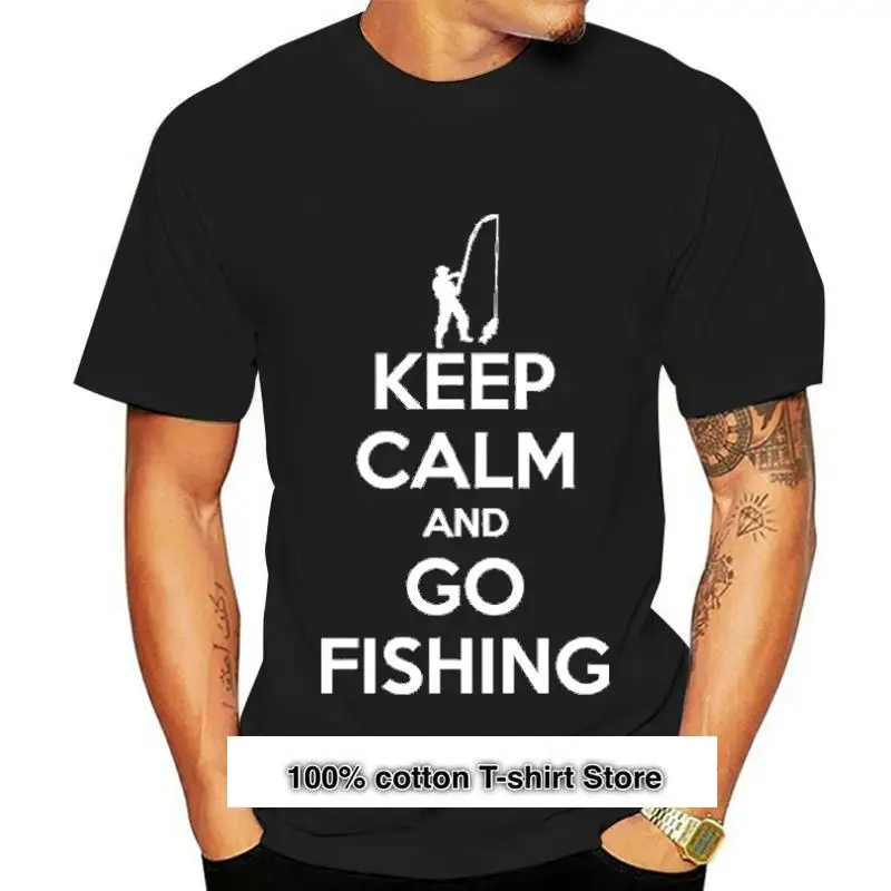 

Camiseta de pesca Keep Calm And Go para hombre, camisa de pesca de carpa, 10 цветов (S-3XL) de swag