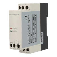 4 wire 3 phase phase sequence relay protector 35mm rail voltage protective relay 300 500v ac 5060hz