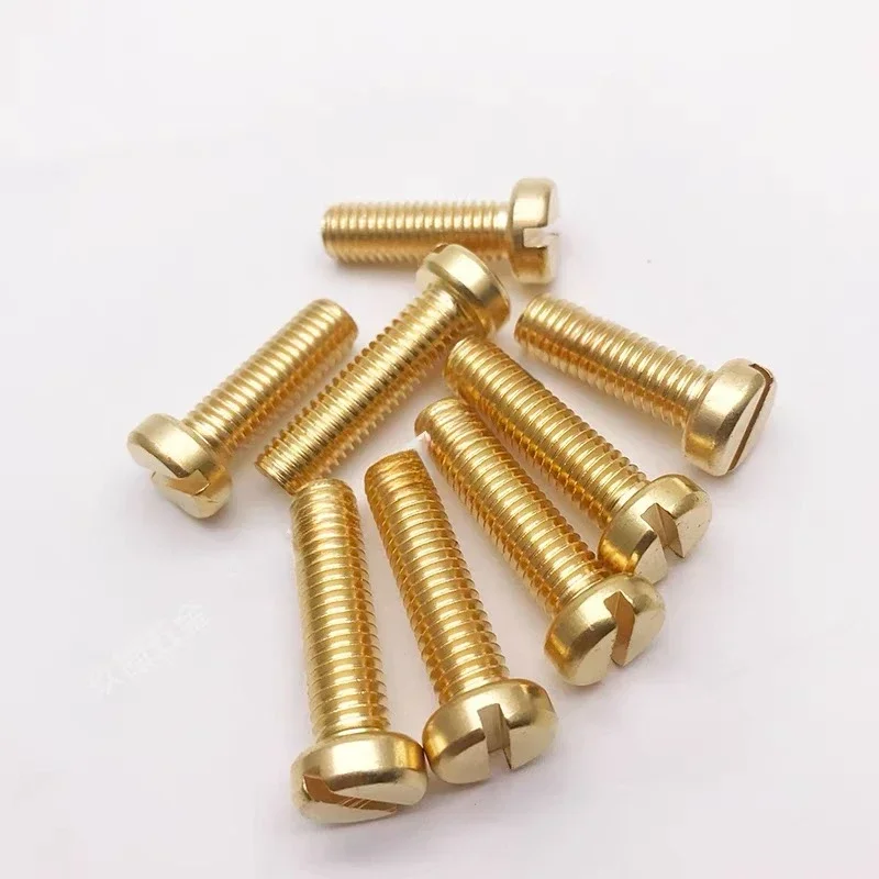 M4 M3 M2.5 M5 M2 латунная шлицевая головка цилиндра одиночные винты болты одно слово