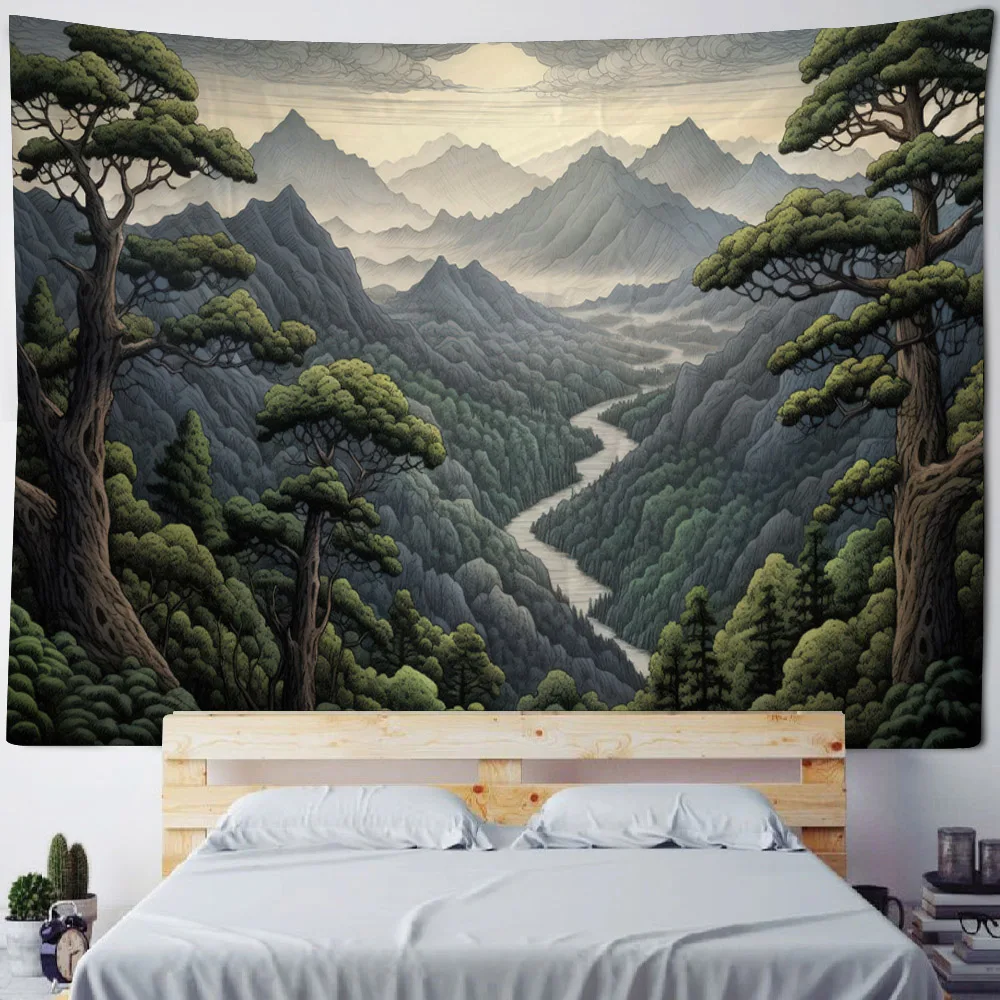 

Художественный гобелен природный пейзаж 100% полиэстер