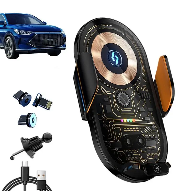 

Car Wireless Charging Bracket Automatic Phone Charger Holder Mount Bracket Magnetic Fast Charging Most Car interior accessories