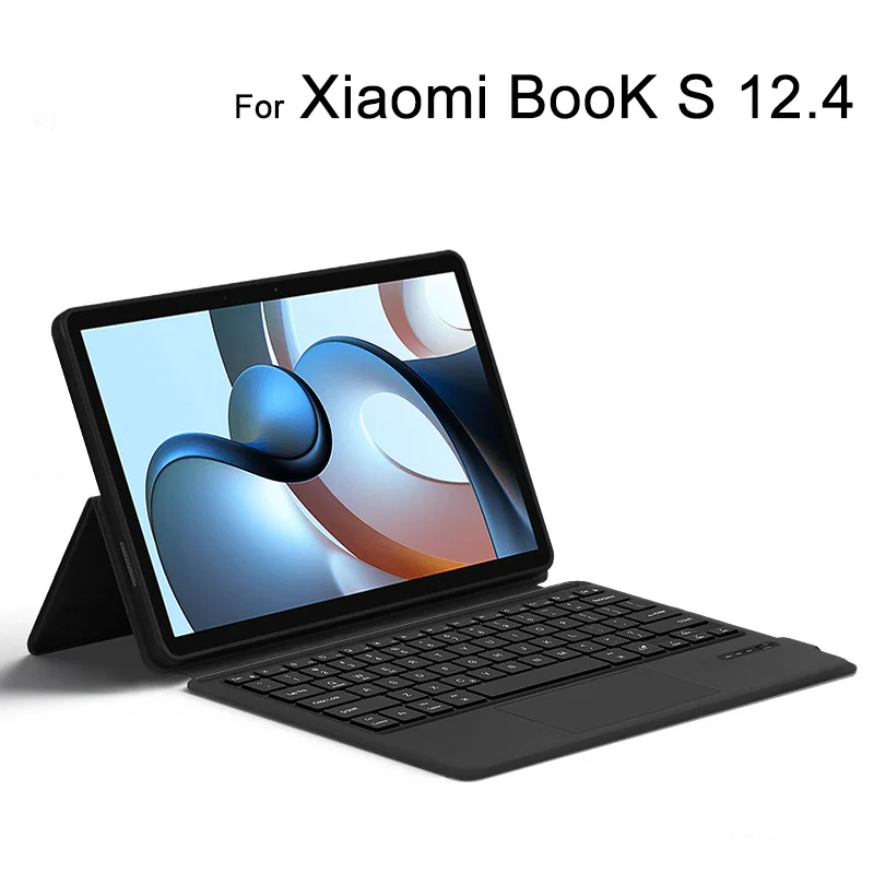 

Case Cover For XiaoMi Book S MIT2205 12.4" Mi Book S Tablet Bluetooth Keyboard Touch Pad Protective Cases Shell Hot Sale
