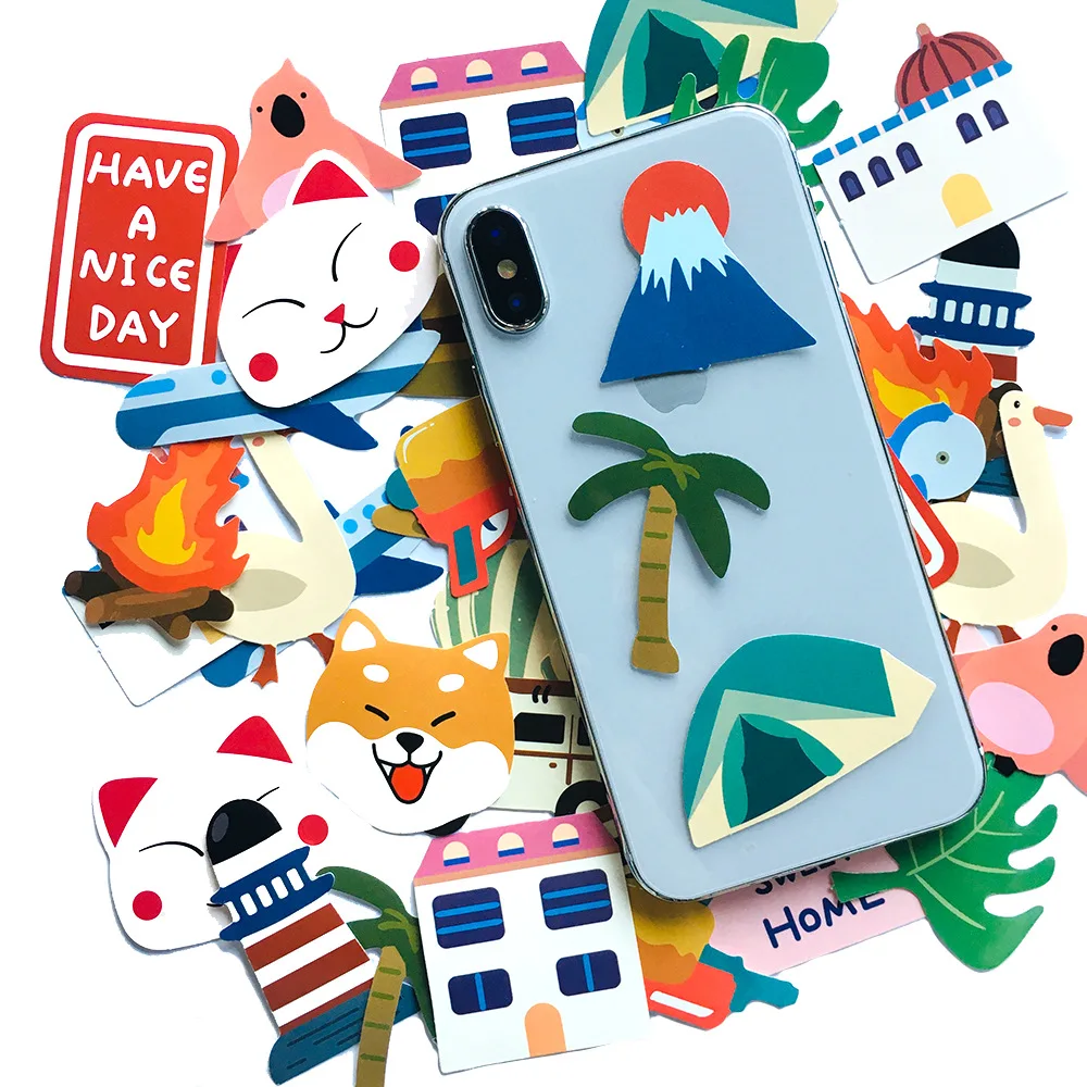 40 шт./упаковка водонепроницаемые наклейки на тему скейтборда мотоцикла гитары