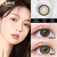 ksseye 1 pair myopia colored lenses for eyes prescription high quality eyes contacts lenses beauty pupil yearly fast shipping
