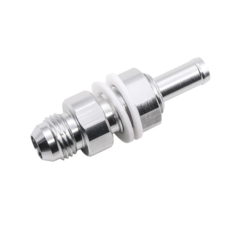 

Vehicle Fuel Cell Air Gas Water 6AN Male Flare Bulkhead To 5/16 Hose Barb Fuel for Tank Fitting for Car Durable Dropship