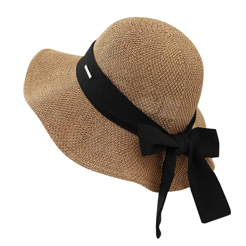 Шляпа женская Соломенная с большими полями модная дышащая Панама от солнца