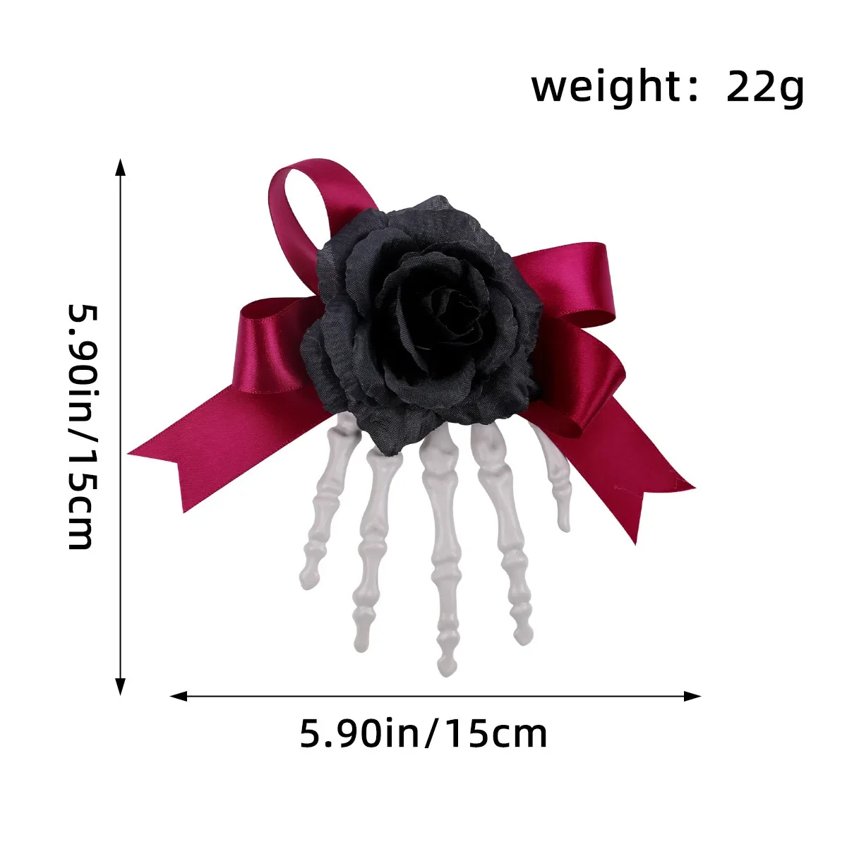 Заколка для волос со скелетом