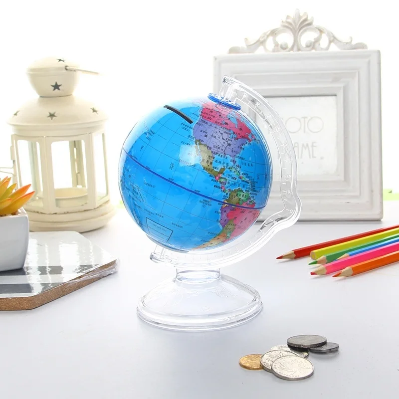 Children's Piggy Bank Globe Kids World Earth Money Box Safe Deposit Creative Toy Educational Ornament Atlas | Канцтовары для